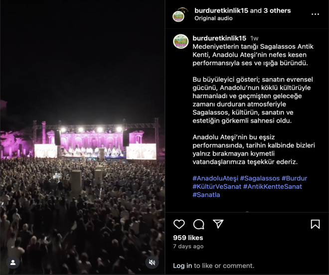 Hasat ve Sanat Gnleri Anadolu Atei - Sagalassos